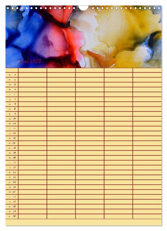 Produktbild: Bl&uuml;tenzauber - Familienplaner 2027 (Wandkalender 2027 DIN A3 hoch), CALVENDO Monatskalender