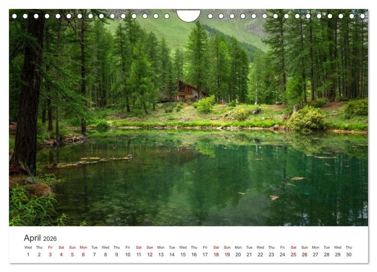 Produktbild: Aosta Valley and its nature (Wall Calendar 2026 DIN A4 landscape), CALVENDO 12 Month Wall Calendar