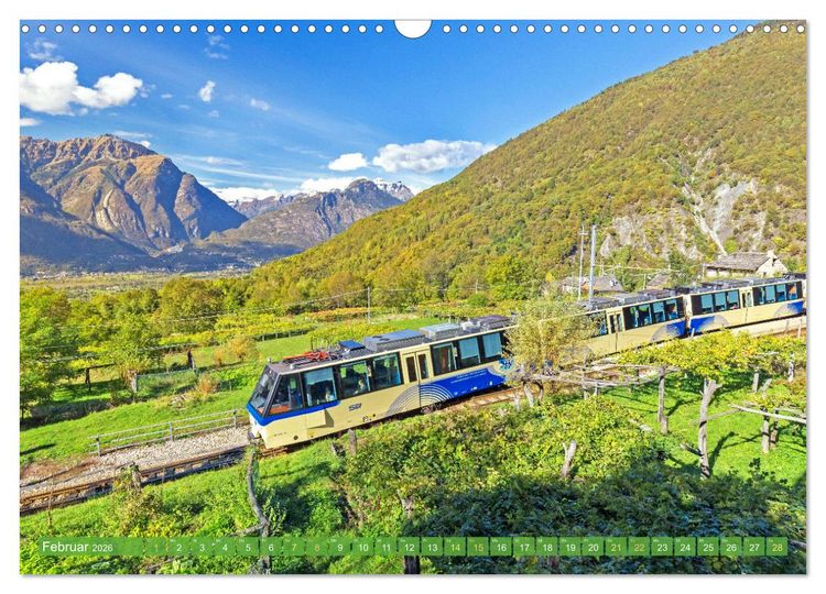 Produktbild: Im Zug durch Schweizer Berge (Wandkalender 2026 DIN A3 quer), CALVENDO Monatskalender
