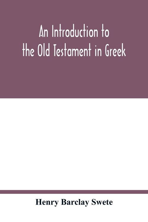 Produktbild: An introduction to the Old Testament in Greek