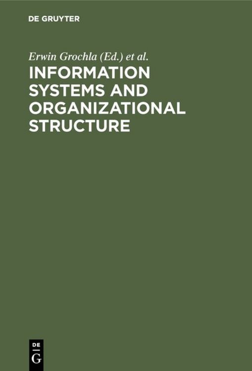Produktbild: Information Systems and Organizational Structure