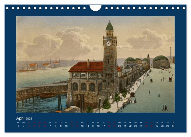 Produktbild: Lebendiges Hamburg von 1888 bis 1918 (Wandkalender 2026 DIN A4 quer), CALVENDO Monatskalender