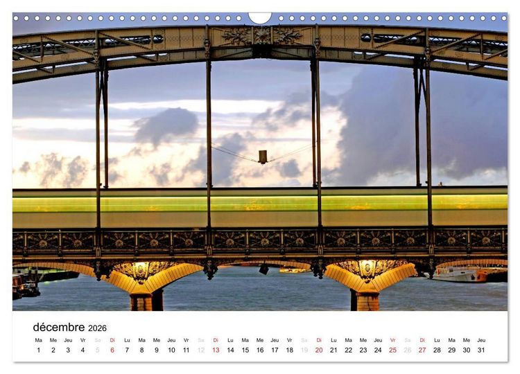 Produktbild: Paris M&eacute;tropolitain (Calendrier mural 2026 DIN A3 vertical), CALVENDO calendrier mensuel