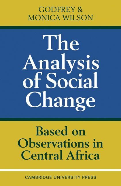 Produktbild: The Analysis of Social Change