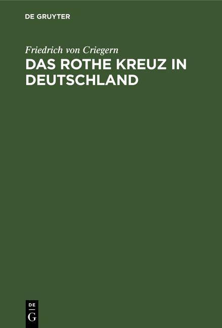 Produktbild: Das rothe Kreuz in Deutschland