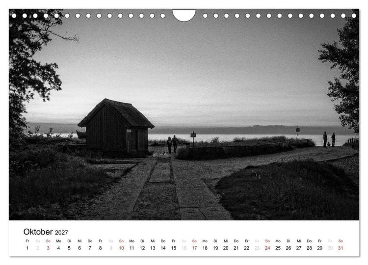 Produktbild: Ostseebad Zingst - Impressionen in Schwarz-Wei&szlig; (Wandkalender 2027 DIN A4 quer), CALVENDO Monatskalender