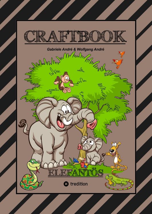 Produktbild: Craftbook - Starke Ausmalmotive - Elefanten - Wissenswertes - Knifflige R&auml;tsel - Aufgaben - Ideenfindung - Kurzgeschichte - Oasen - Savanne