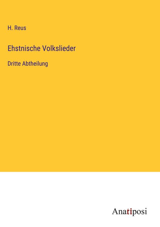 Produktbild: Ehstnische Volkslieder