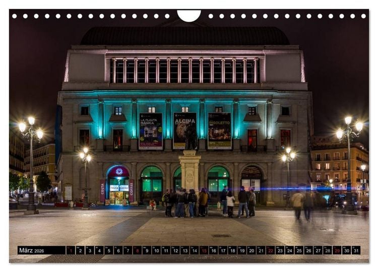 Produktbild: Madrid bei Nacht (Wandkalender 2026 DIN A4 quer), CALVENDO Monatskalender