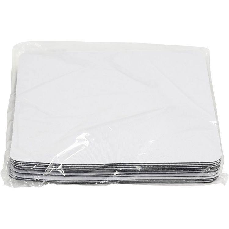 Produktbild: Creativ Company Mouse Pads, Gr&ouml;&szlig;e 20x24 cm, Wei&szlig;, 12 Stk