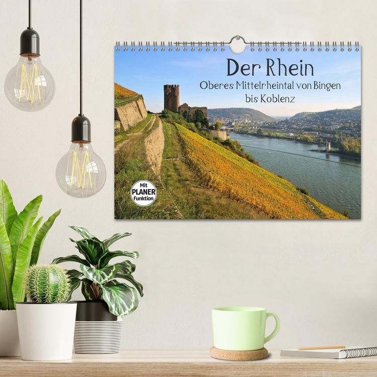 Produktbild: Der Rhein. Oberes Mittelrheintal von Bingen bis Koblenz (Wandkalender 2026 DIN A4 quer), CALVENDO Monatskalender