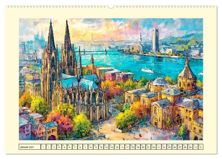 Produktbild: Deutschland. K&uuml;nstlerische Interpretationen (Wandkalender 2027 DIN A2 quer), CALVENDO Monatskalender
