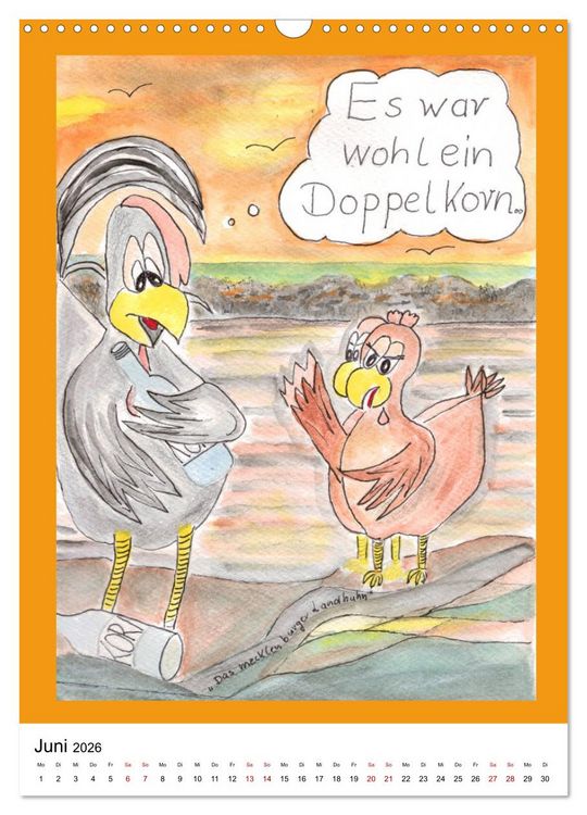 Produktbild: Das mecklenburger Landhuhn "Krisenh&uuml;hner" (Wandkalender 2026 DIN A3 hoch), CALVENDO Monatskalender