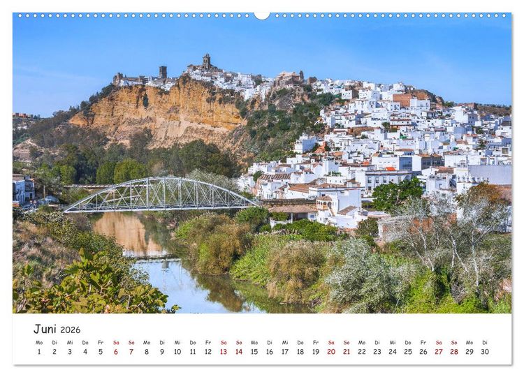 Produktbild: Andalusien - Wei&szlig;e D&ouml;rfer und wilde Natur (hochwertiger Premium Wandkalender 2026 DIN A2 quer), Kunstdruck in Hochglanz