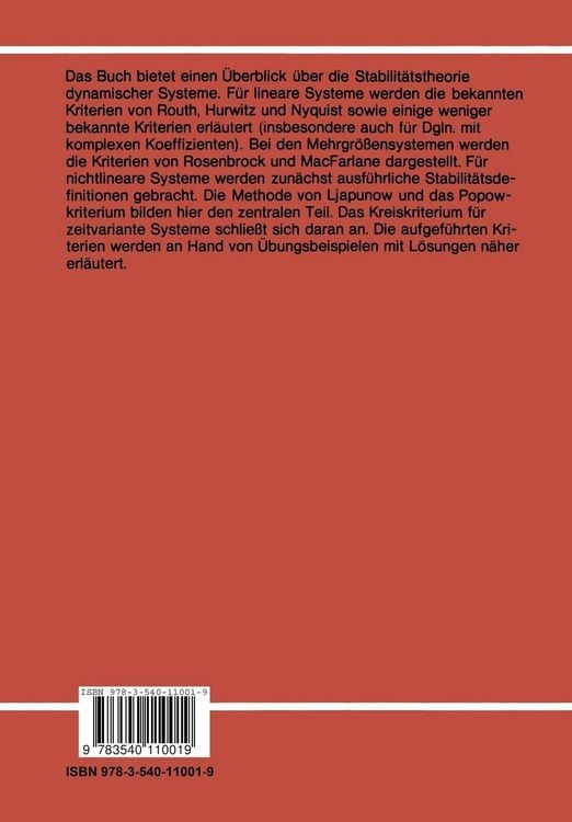 Produktbild: Stabilit&auml;tstheorie