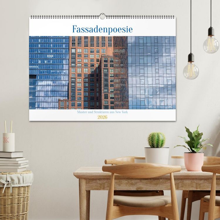 Produktbild: Fassadenpoesie &ndash; Muster & Strukturen aus New York (Wandkalender 2026 DIN A2 quer), CALVENDO Monatskalender