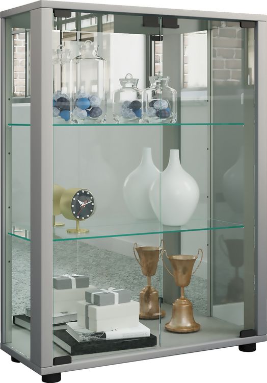 Produktbild: Glas Stand Vitrine Sammelvitrine Sintalo Spiegel