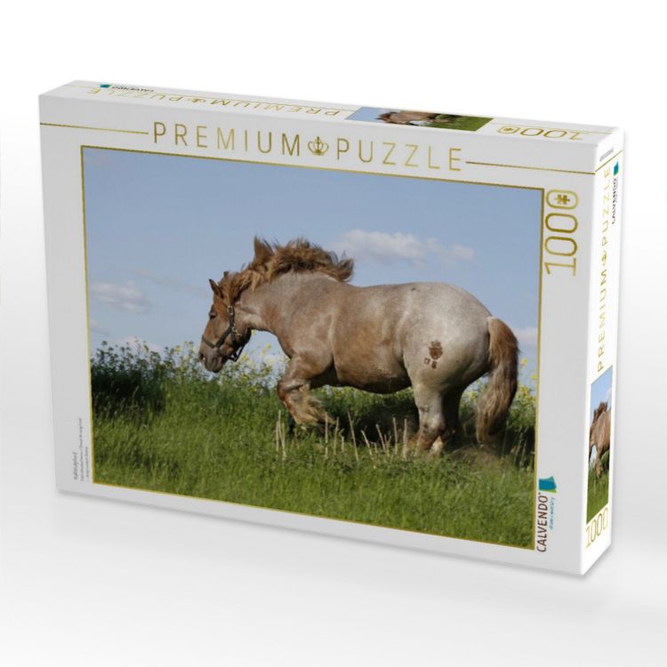 Produktbild: CALVENDO Puzzle Kaltblutpferd | 1000 Teile Lege-Gr&ouml;&szlig;e 64x48cm Foto-Puzzle f&uuml;r gl&uuml;ckliche Stunden