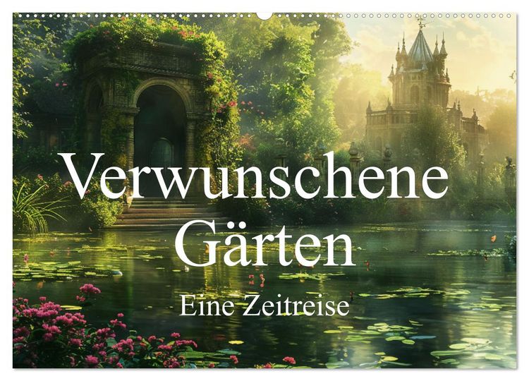 Produktbild: Verwunschene G&auml;rten - Eine Zeitreise (Wandkalender 2026 DIN A2 quer), CALVENDO Monatskalender