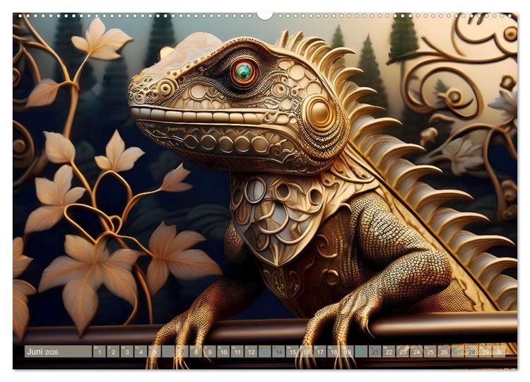 Produktbild: Tiere im Jugendstil - Eine Hommage an die Sch&ouml;nheit des Art Nouveau (Wandkalender 2026 DIN A2 quer), CALVENDO Monatskalender