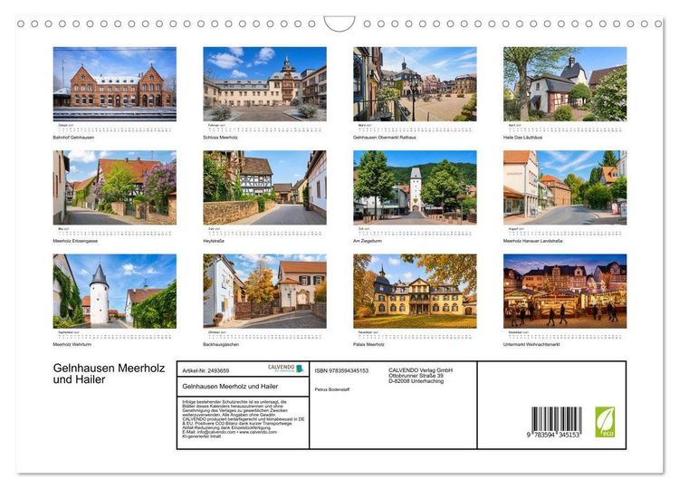 Produktbild: Gelnhausen Meerholz und Hailer (Wandkalender 2027 DIN A3 quer), CALVENDO Monatskalender