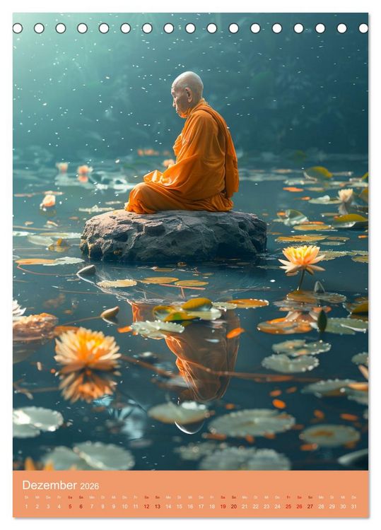 Produktbild: Meditative Stille (Tischkalender 2026 DIN A5 hoch), CALVENDO Monatskalender