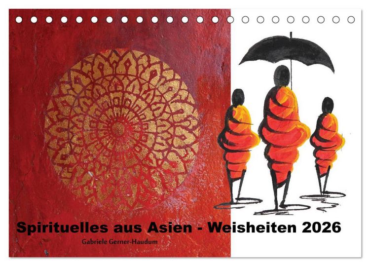 Produktbild: Spirituelles aus Asien - Weisheiten 2026 (Tischkalender 2026 DIN A5 quer), CALVENDO Monatskalender