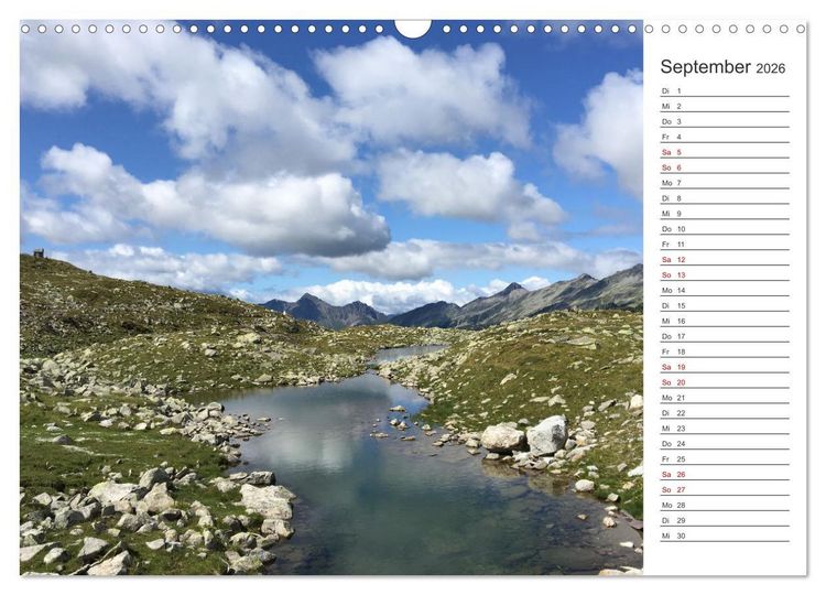 Produktbild: Alpenauszeit - Bergpause f&uuml;rs Herz (Wandkalender 2026 DIN A3 quer), CALVENDO Monatskalender