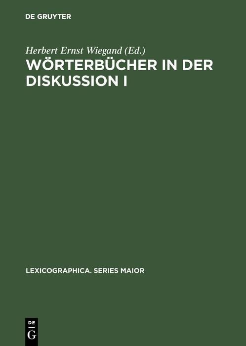 Produktbild: W&ouml;rterb&uuml;cher in der Diskussion I