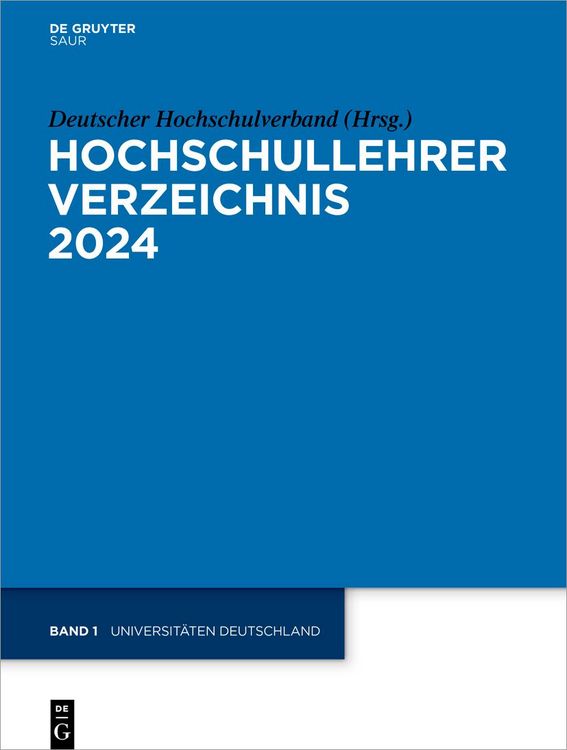 Produktbild: Hochschullehrer Verzeichnis / 2024