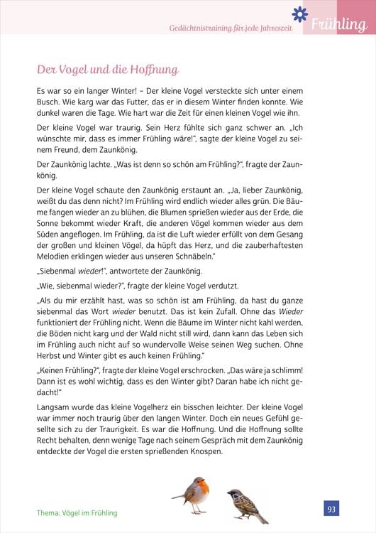 Produktbild: Ged&auml;chtnistraining Senioren - Ged&auml;chtnistraining f&uuml;r jede Jahreszeit: Fr&uuml;hling. Spielerisches Ged&auml;chtnistraining f&uuml;r Senioren. Auch mit Demenz.