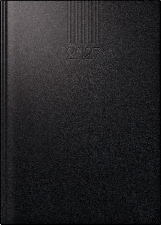 Produktbild: rido/id&eacute; 7028903907 Buchkalender Mod. ROMA 1 2027 A5, Kunststoff, schwarz