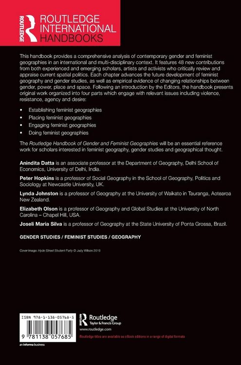 Produktbild: Routledge Handbook of Gender and Feminist Geographies
