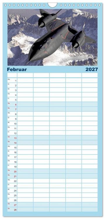 Produktbild: Familienplaner 2027 - Kampfjets - D&uuml;senj&auml;ger-Kalender mit 5 Spalten (Wandkalender, 21 x 45 cm) CALVENDO