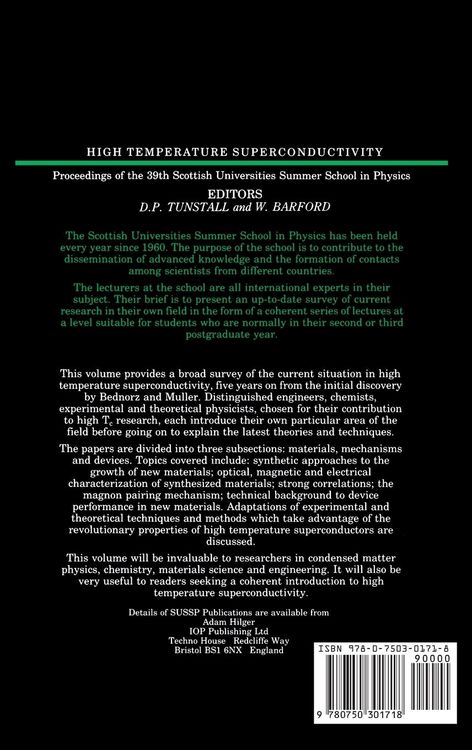 Produktbild: High Temperature Superconductivity