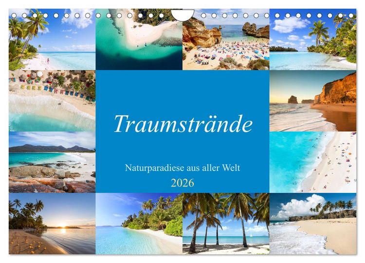 Produktbild: Traumstr&auml;nde - Naturparadiese aus aller Welt (Wandkalender 2026 DIN A4 quer), CALVENDO Monatskalender