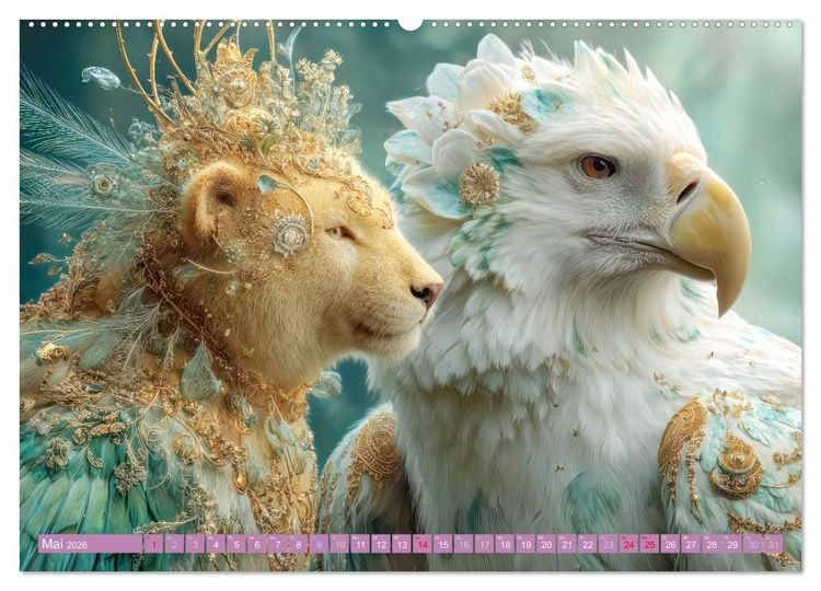Produktbild: Humorvolle tierische Sch&ouml;pfungen - Hybridtiere (Wandkalender 2026 DIN A2 quer), CALVENDO Monatskalender