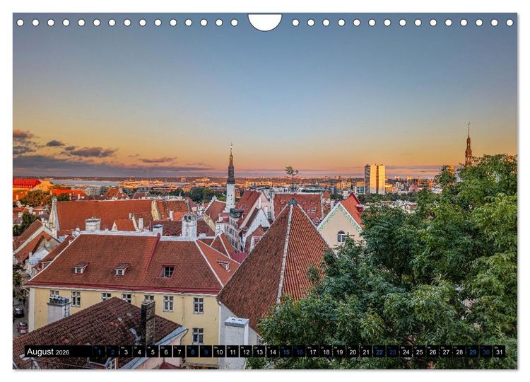 Produktbild: Nordischer Glanz &ndash; Tallinn - Riga - Vilnius (Wandkalender 2026 DIN A4 quer), CALVENDO Monatskalender