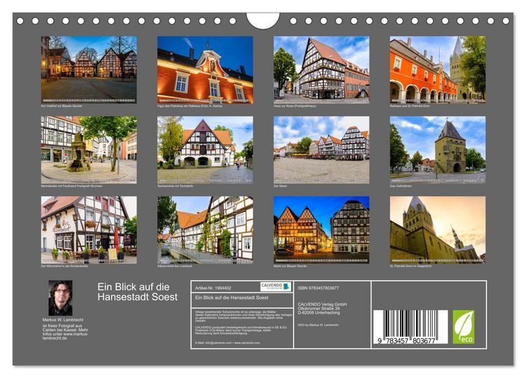 Produktbild: Ein Blick auf die Hansestadt Soest (Wandkalender 2026 DIN A4 quer), CALVENDO Monatskalender