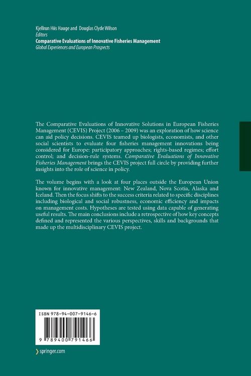 Produktbild: Comparative Evaluations of Innovative Fisheries Management