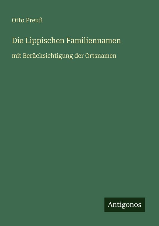 Produktbild: Die Lippischen Familiennamen