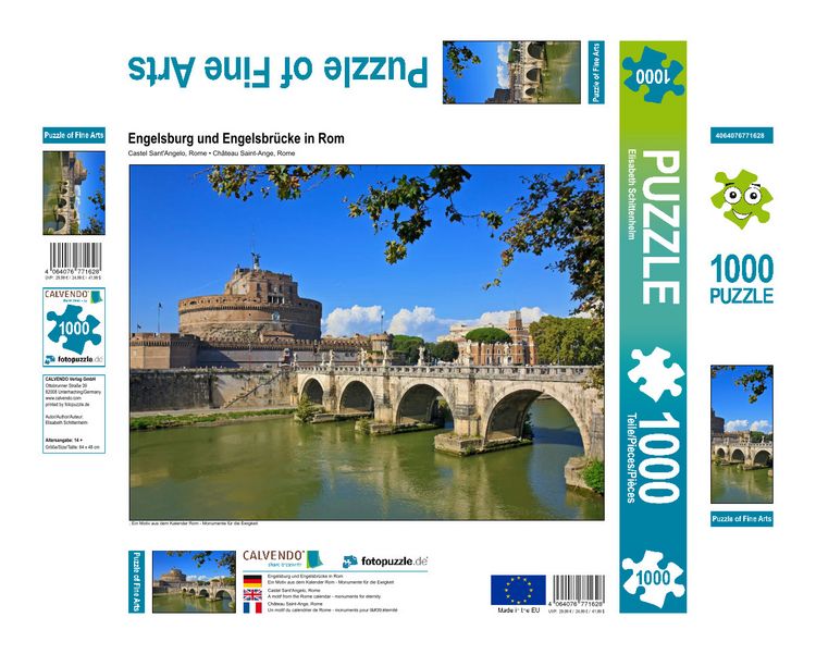 Produktbild: CALVENDO Puzzle Engelsburg und Engelsbr&uuml;cke in Rom 1000 Teile Lege-Gr&ouml;&szlig;e 640 x 480 cm Foto-Puzzle Bild von Elisabeth Schittenhelm