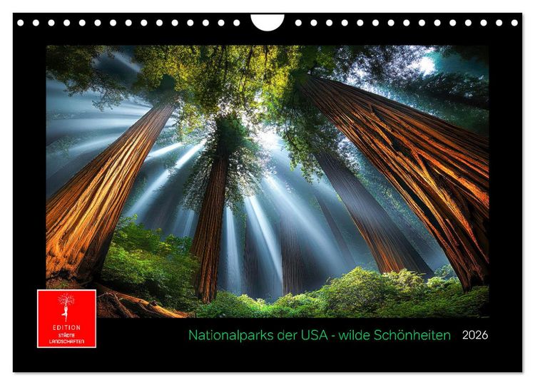 Produktbild: Nationalparks der USA - wilde Sch&ouml;nheiten (Wandkalender 2026 DIN A4 quer), CALVENDO Monatskalender