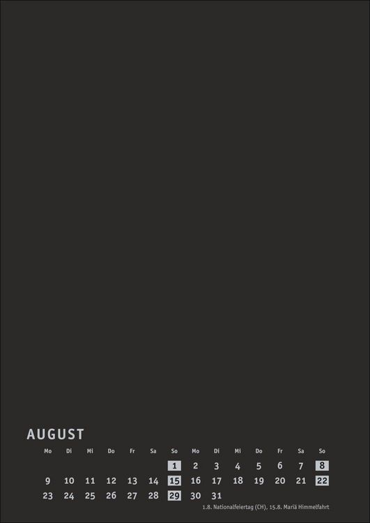 Produktbild: Premium-Bastelkalender schwarz A4 2027