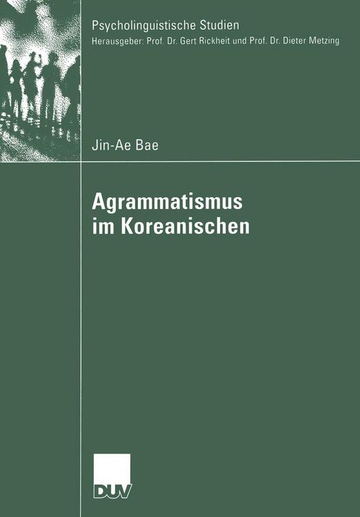 Produktbild: Agrammatismus im Koreanischen