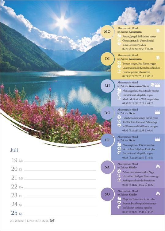 Produktbild: Mondkalender Wochenkalender 2027 - 53 Wochenbl&auml;tter mit praktischen Tipps f&uuml;r jeden Tag