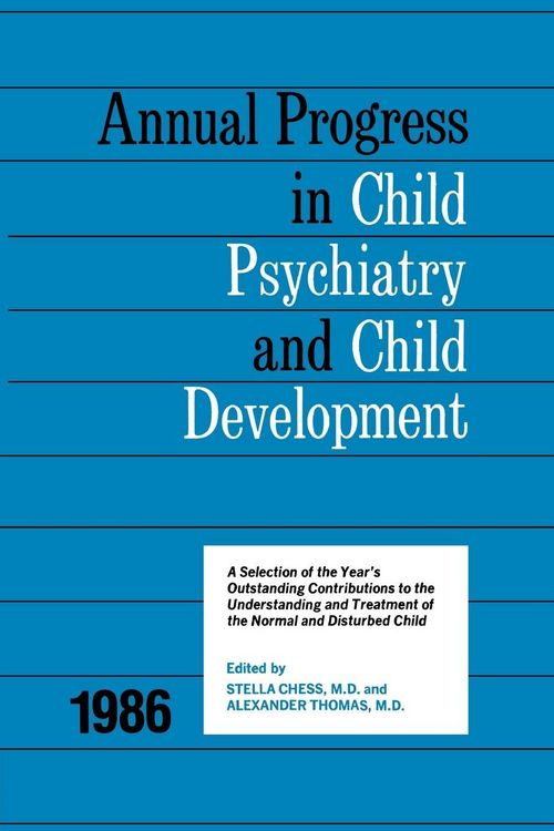 Produktbild: 1986 Annual Progress In Child Psychiatry