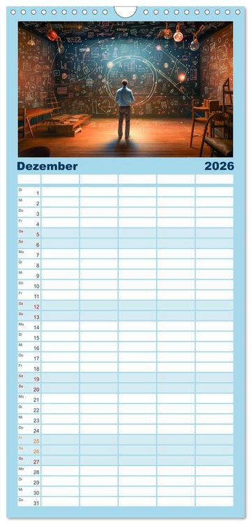 Produktbild: Familienplaner 2026 - Universum der Wissenschaften mit 5 Spalten (Wandkalender, 21 x 45 cm) CALVENDO