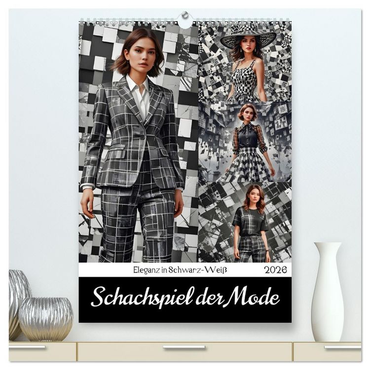 Produktbild: Schachspiel der Mode (hochwertiger Premium Wandkalender 2026 DIN A2 hoch), Kunstdruck in Hochglanz