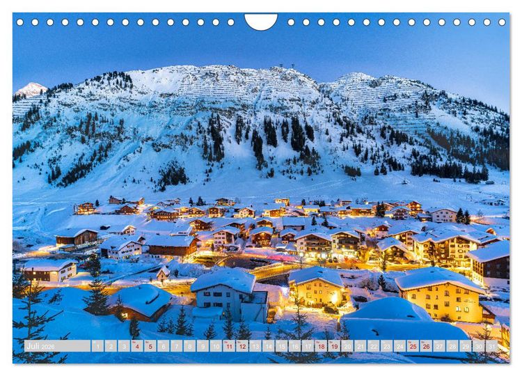 Produktbild: Arlberg - magic of winter (Wandkalender 2026 DIN A4 quer), CALVENDO Monatskalender